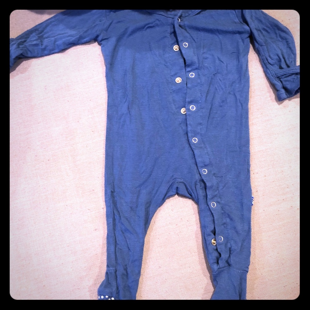 Kickee Pants Blue footie 3-6M